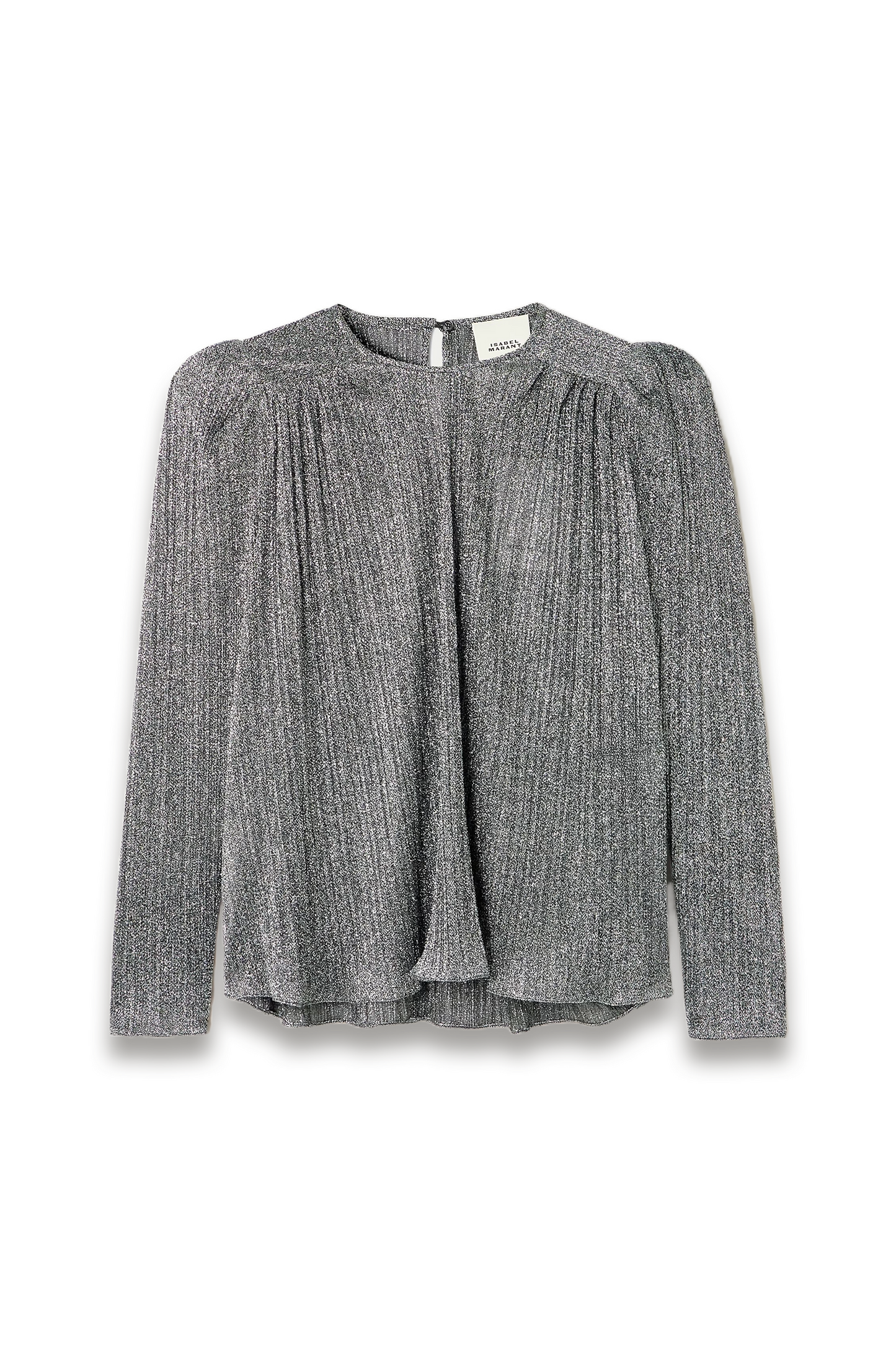 Elyia Gathered Lamé Blouse