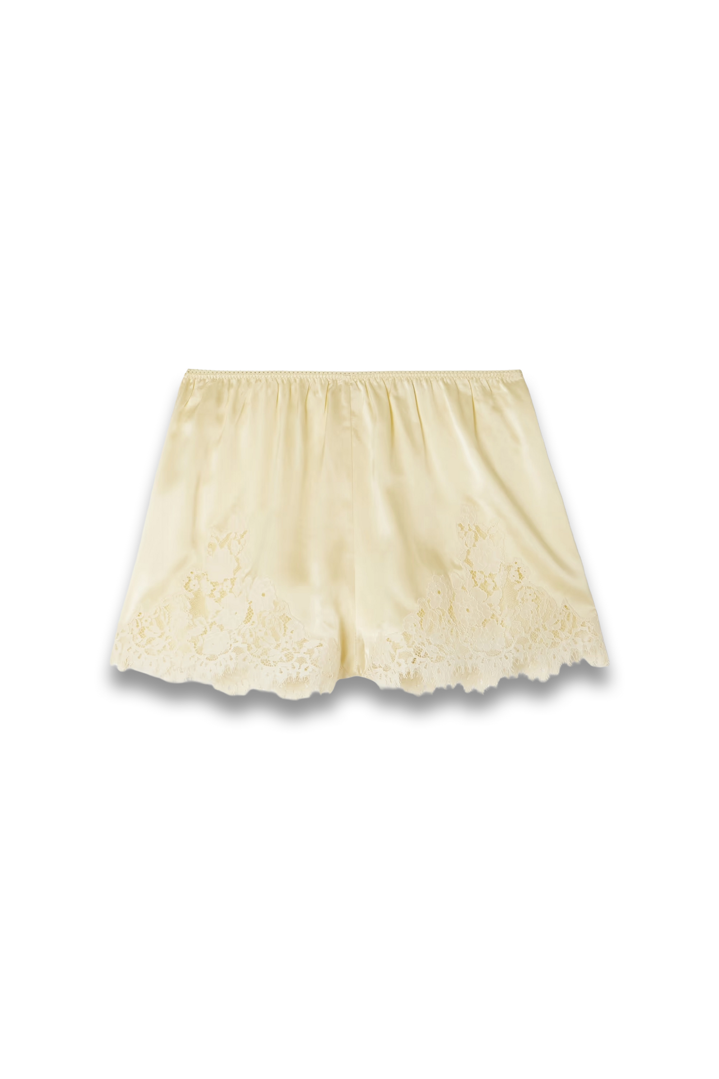 Iona Lace-trimmed Silk-satin Shorts