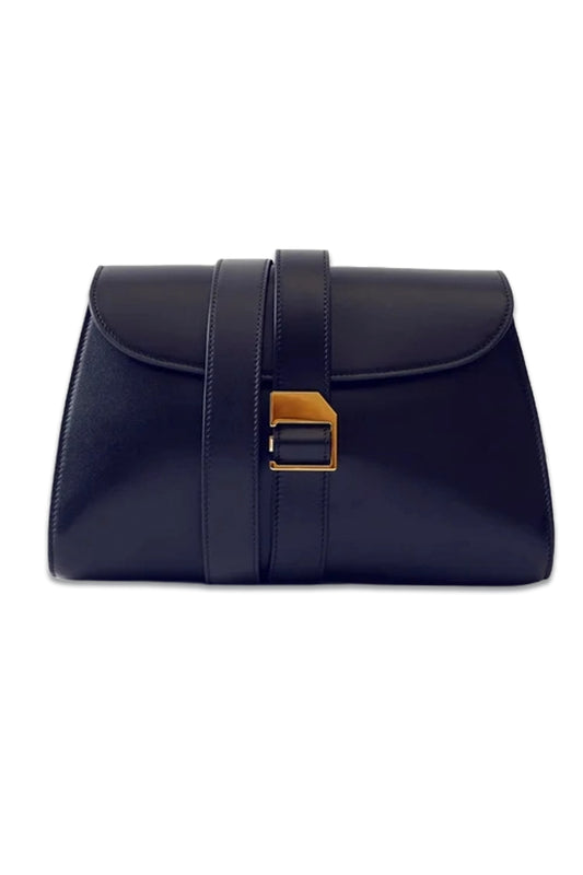 Isla Buckled-tie Leather Clutch Bag