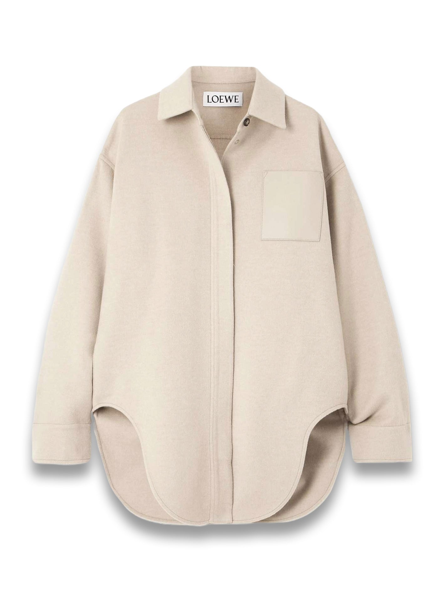 Leather-Trimmed Wool and Cashmere-Blend Jacket