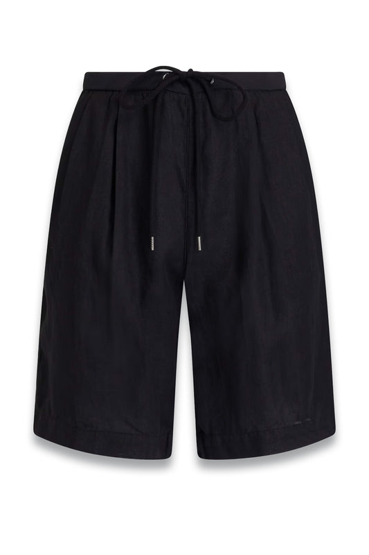 Pleated Linen Shorts
