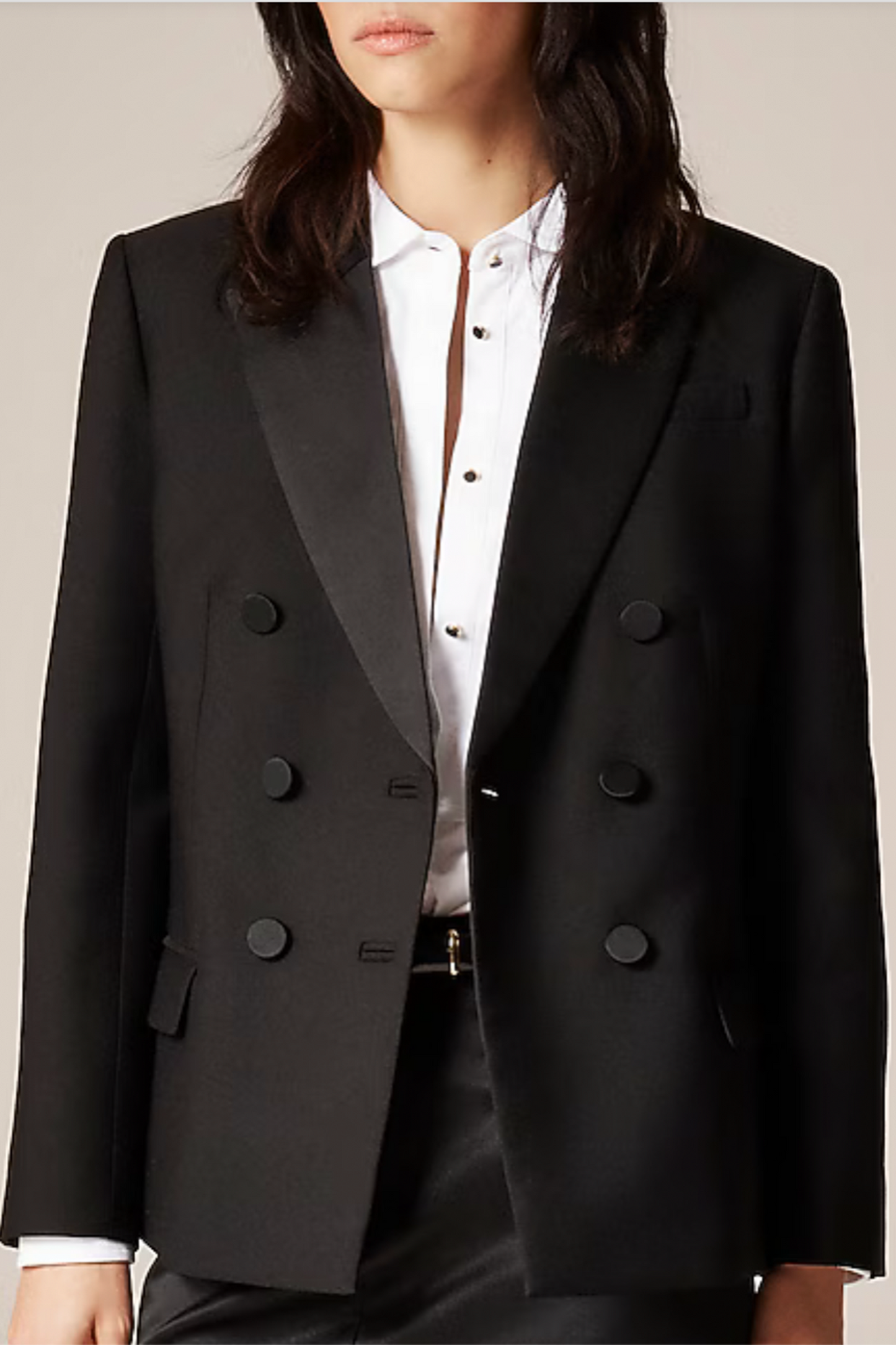 Double-breasted Blazer in Italian Tuxedo Wool