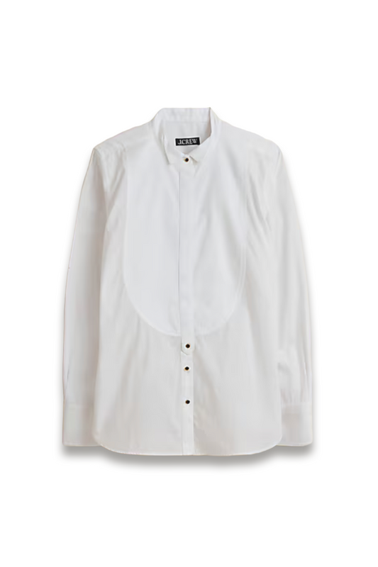 Jules Tuxedo Shirt In Cotton Poplin