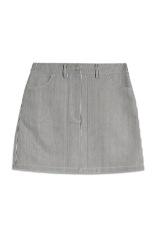Albaray Ticking Stripe Mini Skirt, Black/White