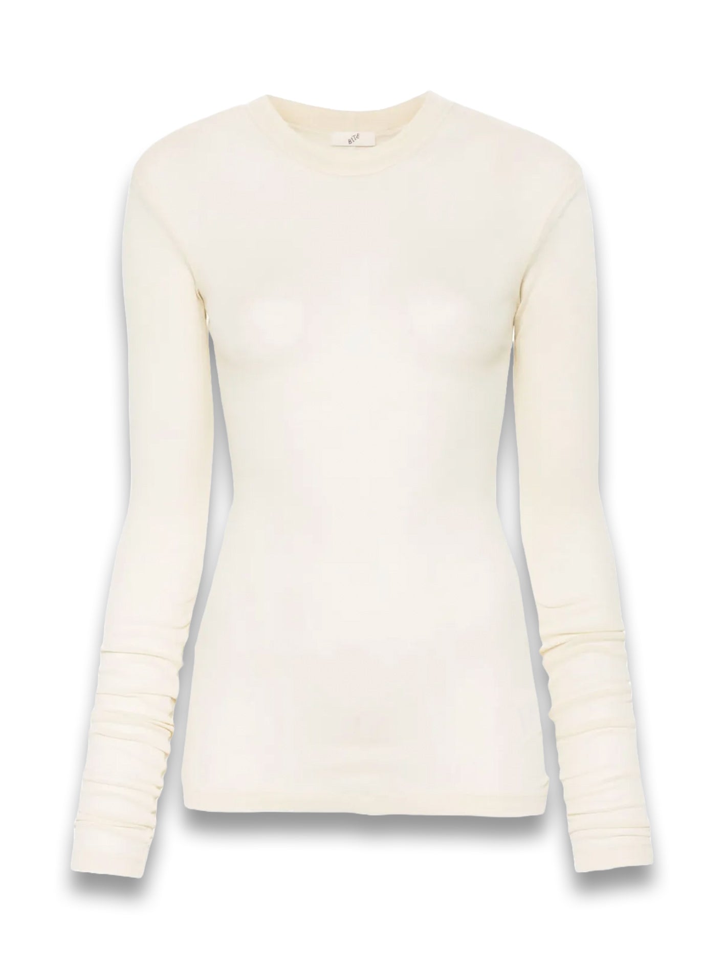 Ribbed Semi-Sheer Organic Cotton T-Shirt