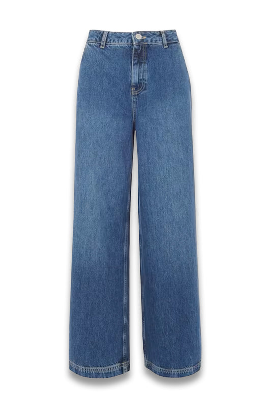 Denim Wide Leg High Waist Jean