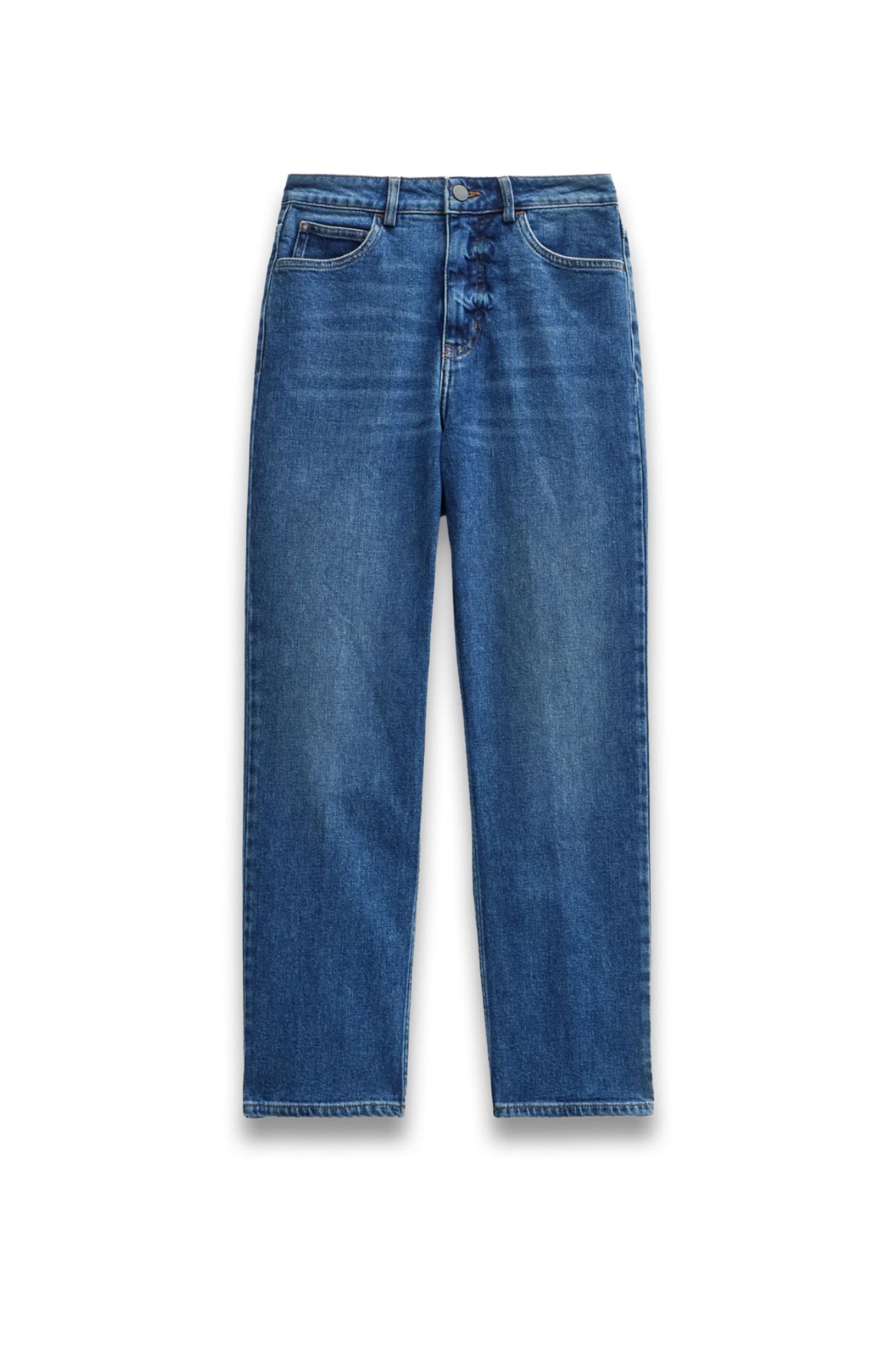 Le Sleek Cropped High-Rise Straight-Leg Jeans