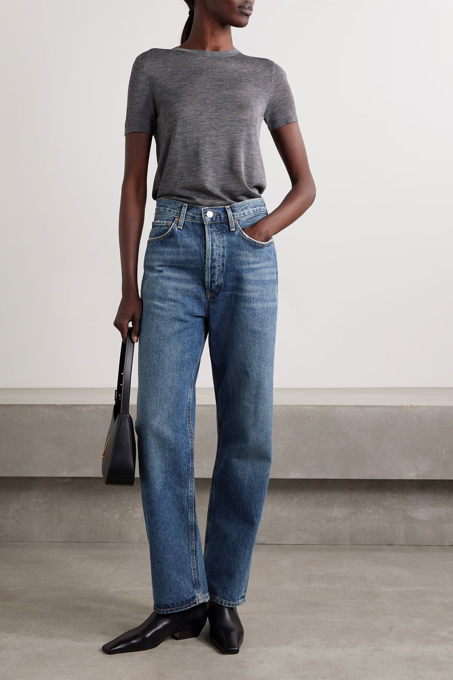 + NET SUSTAIN '90s mid-rise straight-leg organic jeans blue