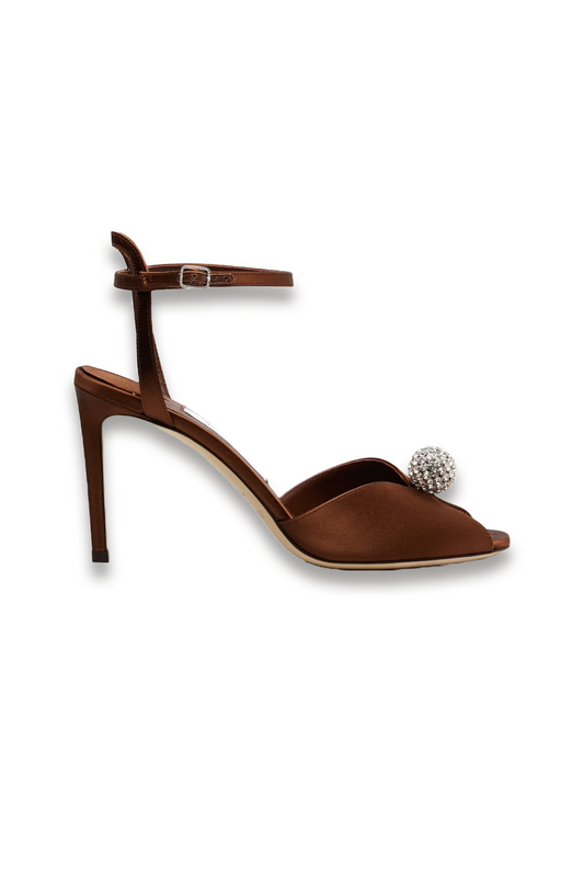 Sacora 85 Satin Peep-Toe Sandals