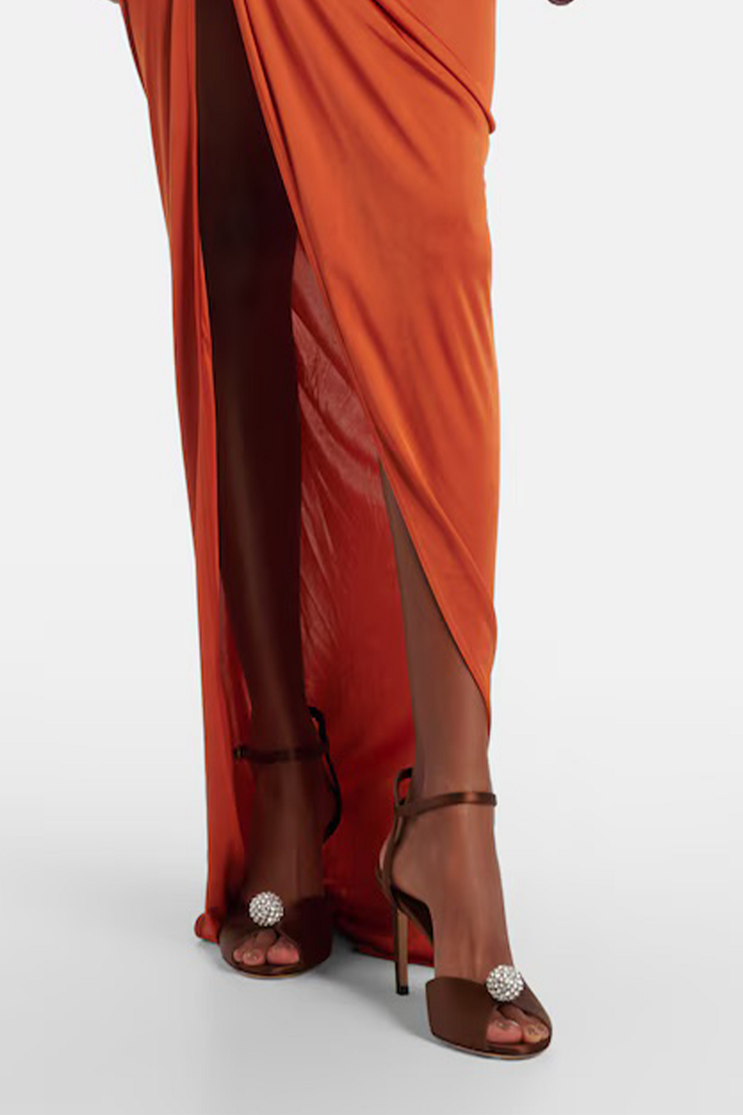 Sacora 85 Satin Peep-Toe Sandals