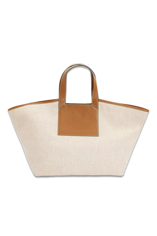 Canvas & Leather Tote Bag