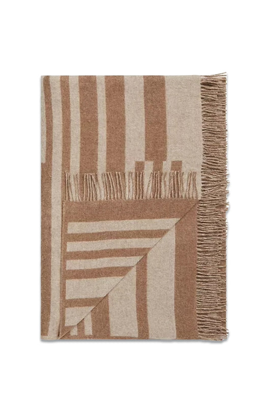 Arboretum Merino Wool Throw, Caramel