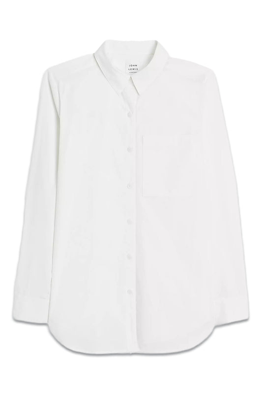 Cotton Relaxed Shirt, White