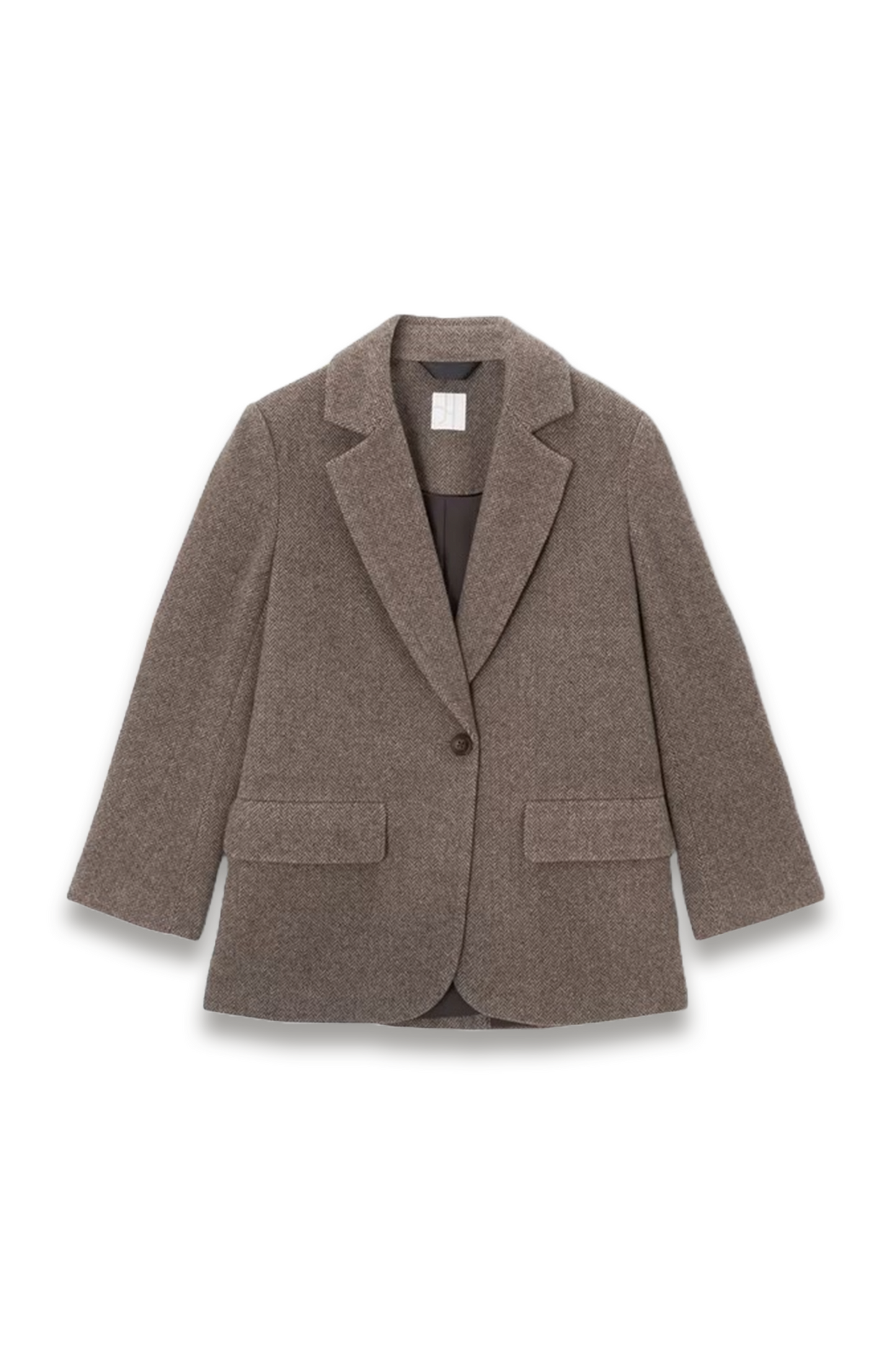 Herringbone Wool Blend Blazer