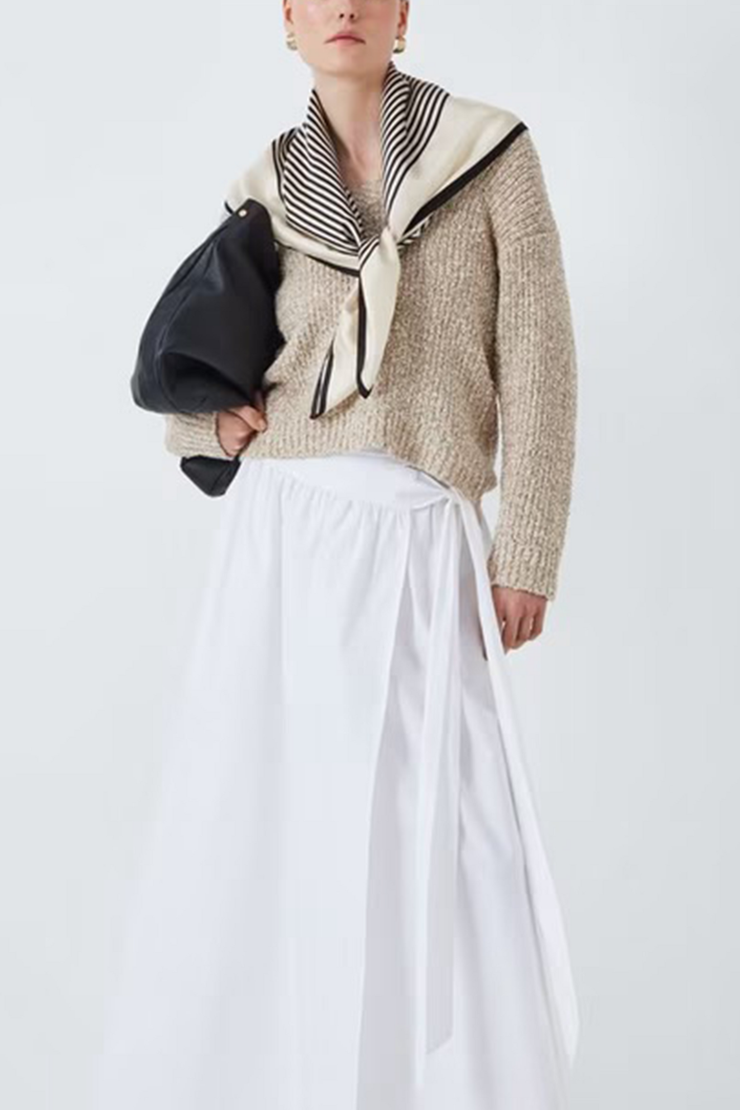 Vita Stripe Woven Silk Square Scarf