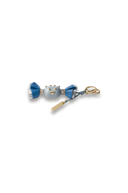 Candy Plexiglas and Leather Key Ring Charm