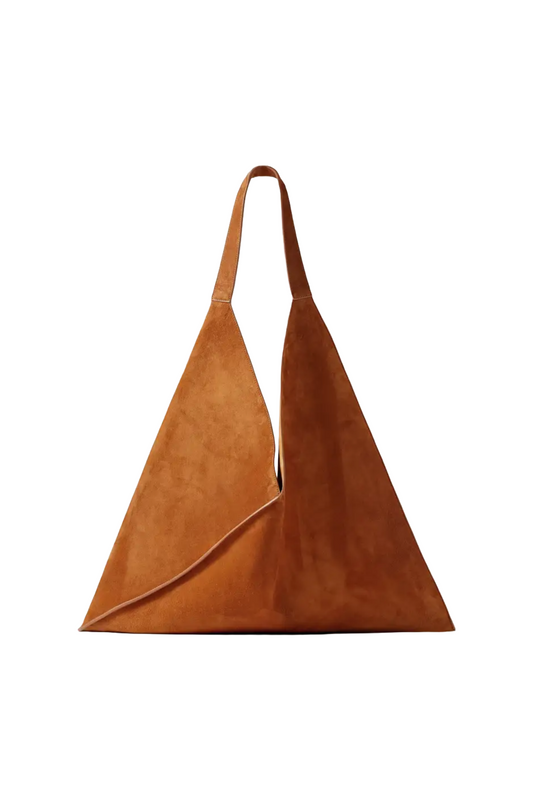 Sara Camel Suede Tote