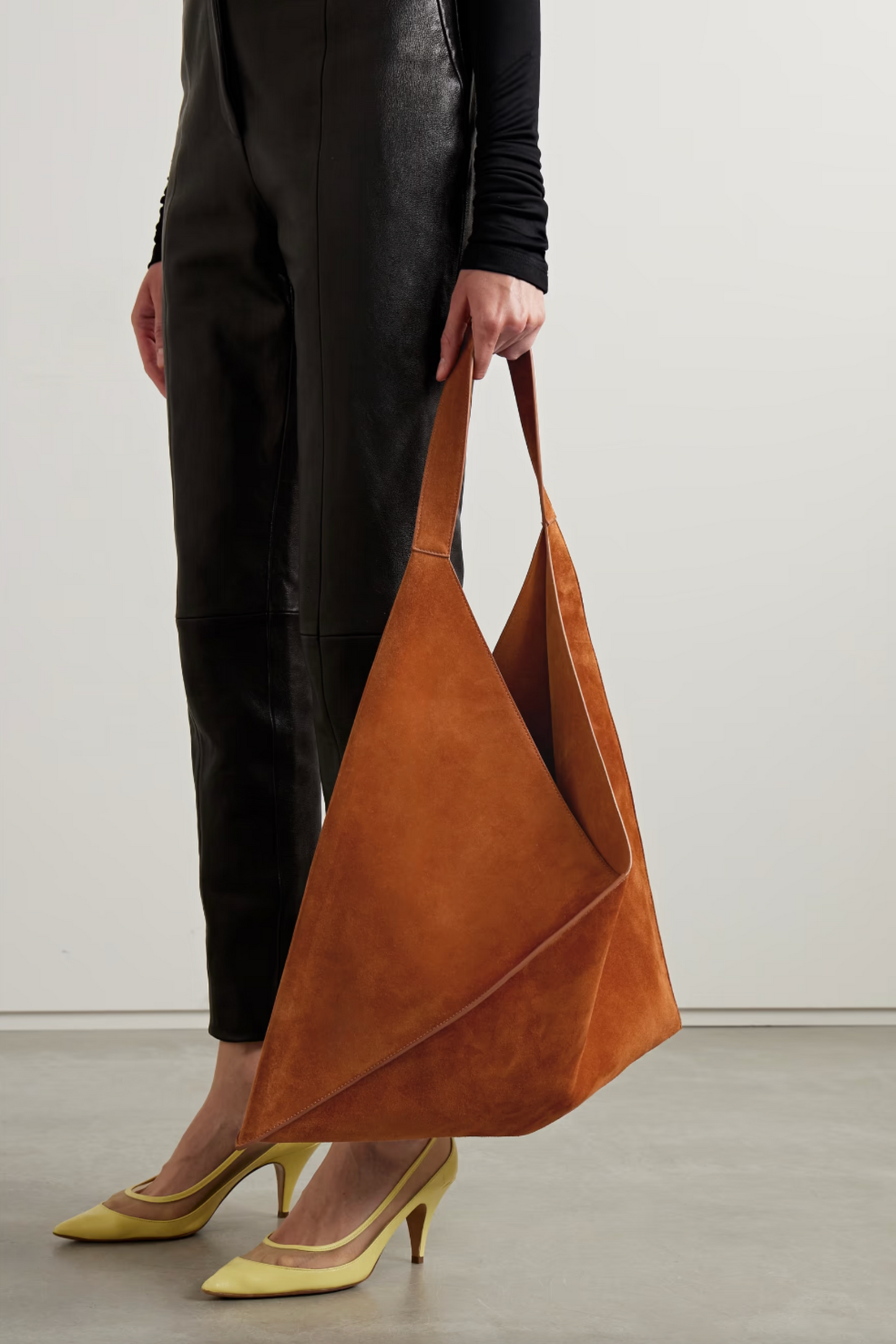 Sara Camel Suede Tote