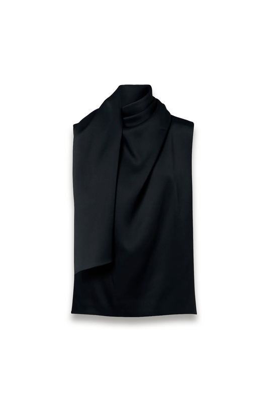 Loe Scarf-detail Crêpe Satin Top