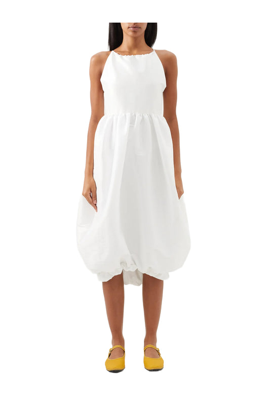 Portia Detachable-Bow Taffeta Dress