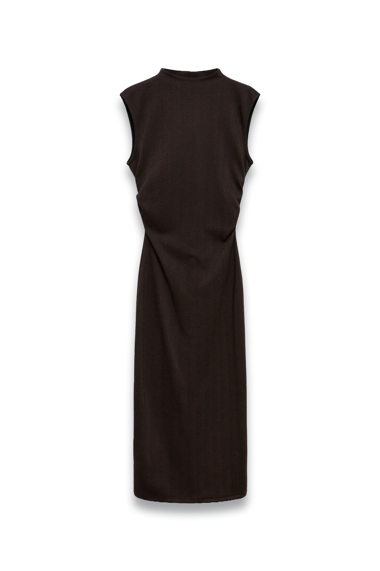 Knitted Dress with Gathered Detail