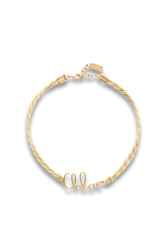 Gold-Tone and Cord Necklace