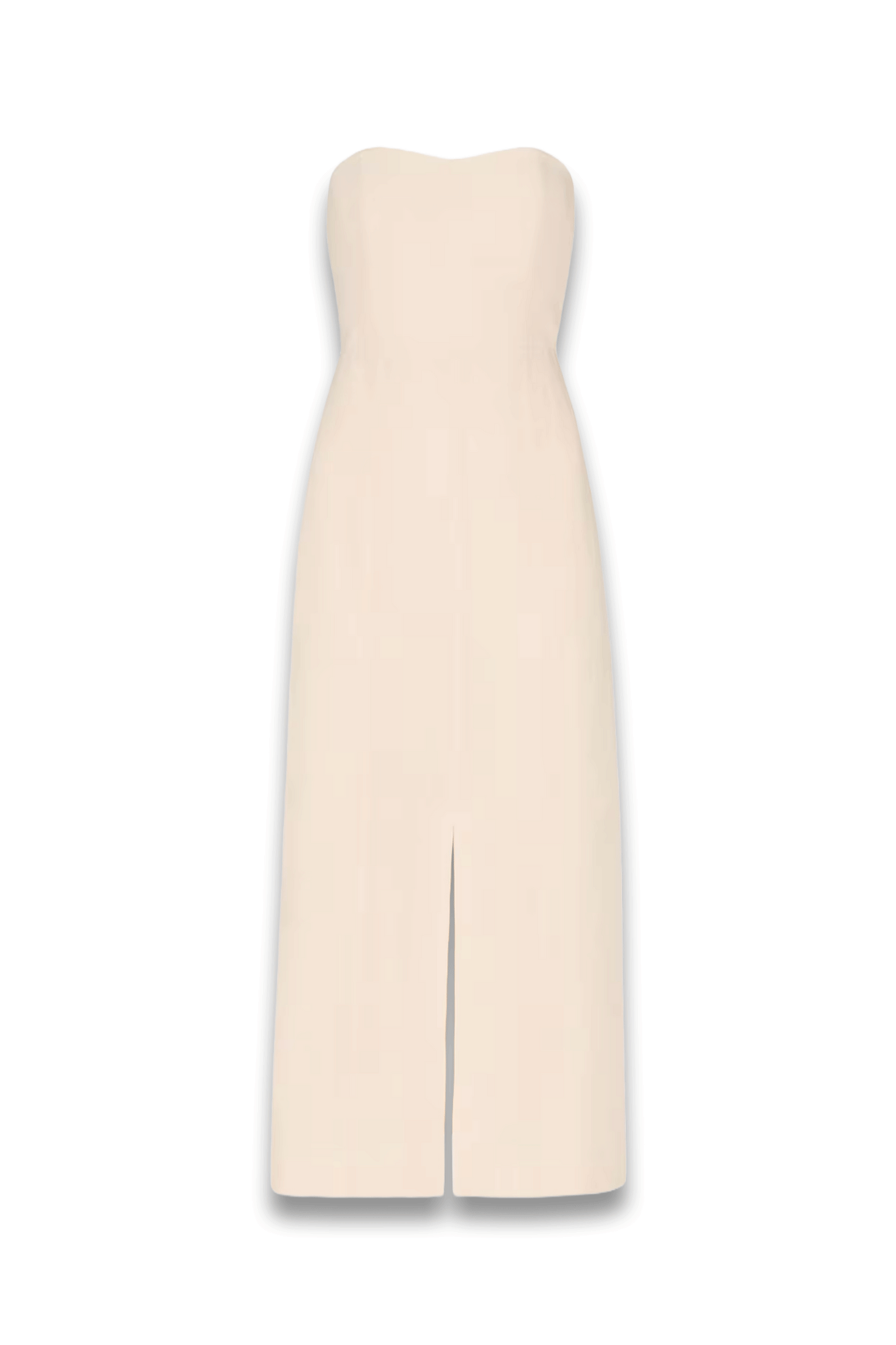 Neutral Bandeau Linen Blend Dress