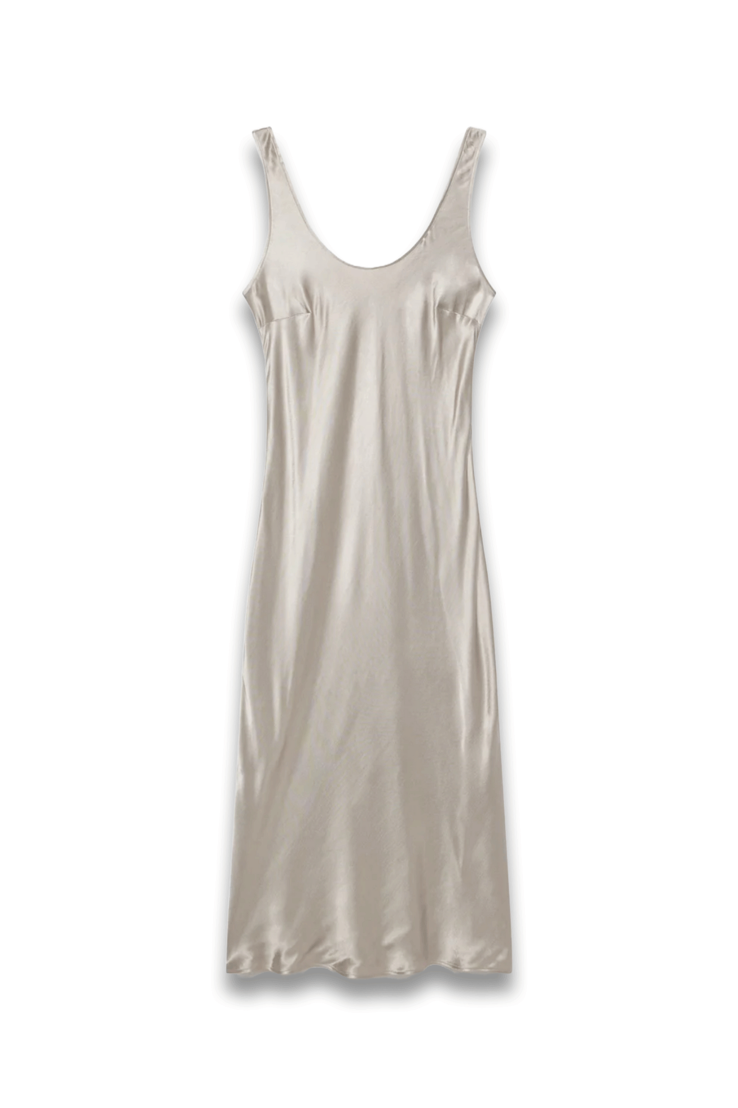 Neutral Satin Slip Dress