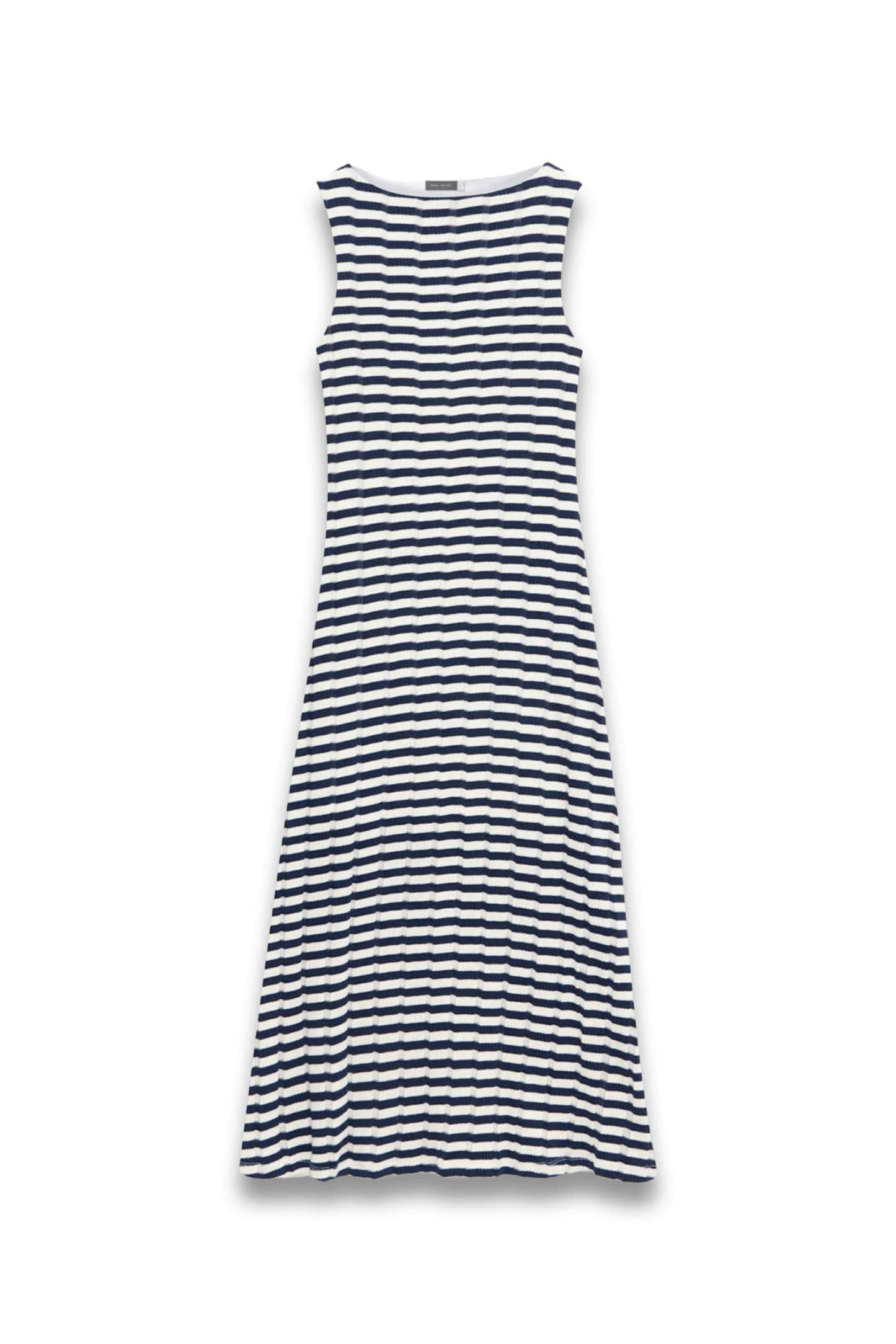 Blue Striped Jersey Maxi Dress