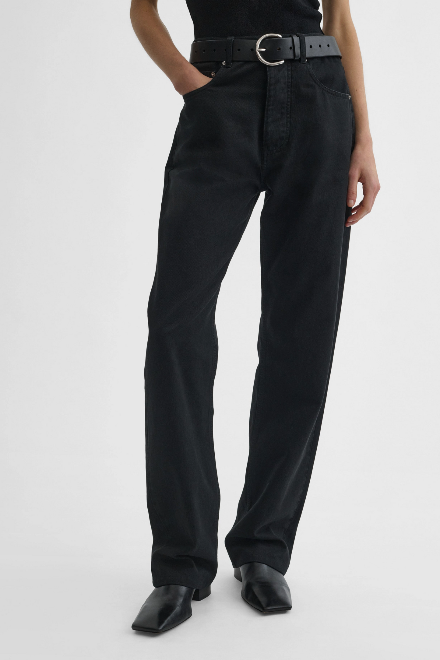 Classic Jeans in Black Cotton