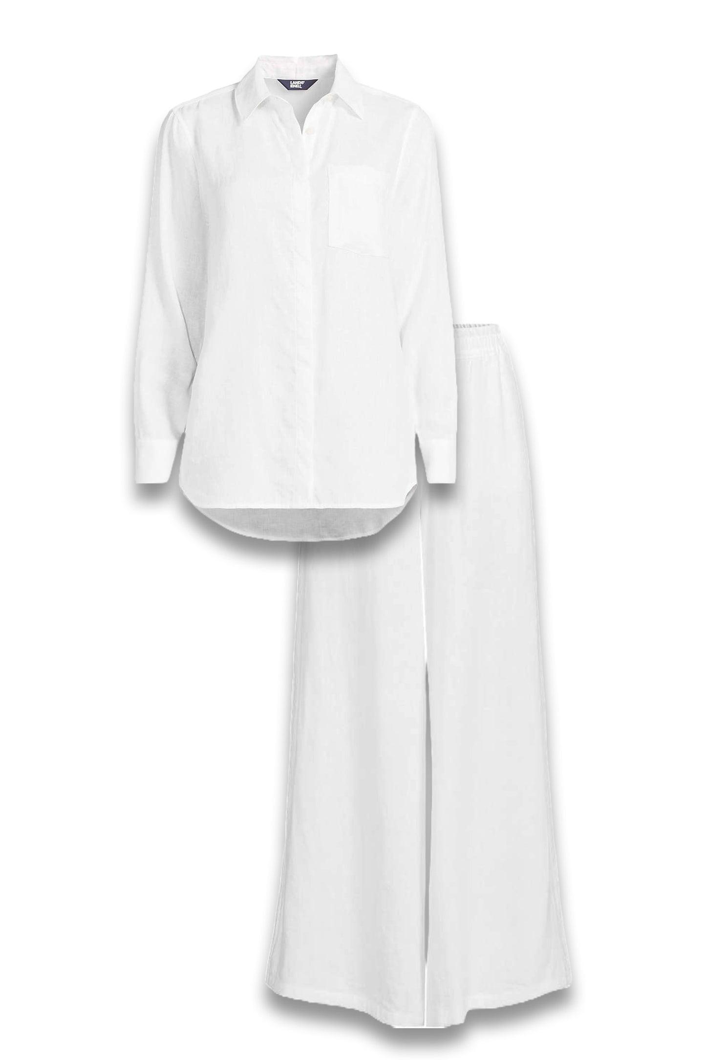 Linen Shirt and Palazzo Trousers