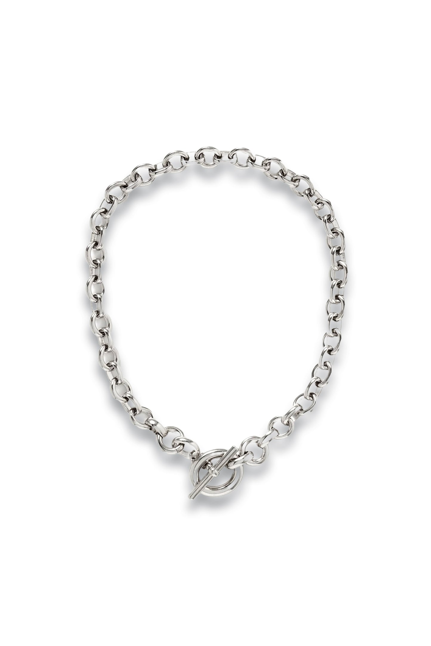 Portrait recycled platinum-plated necklace
