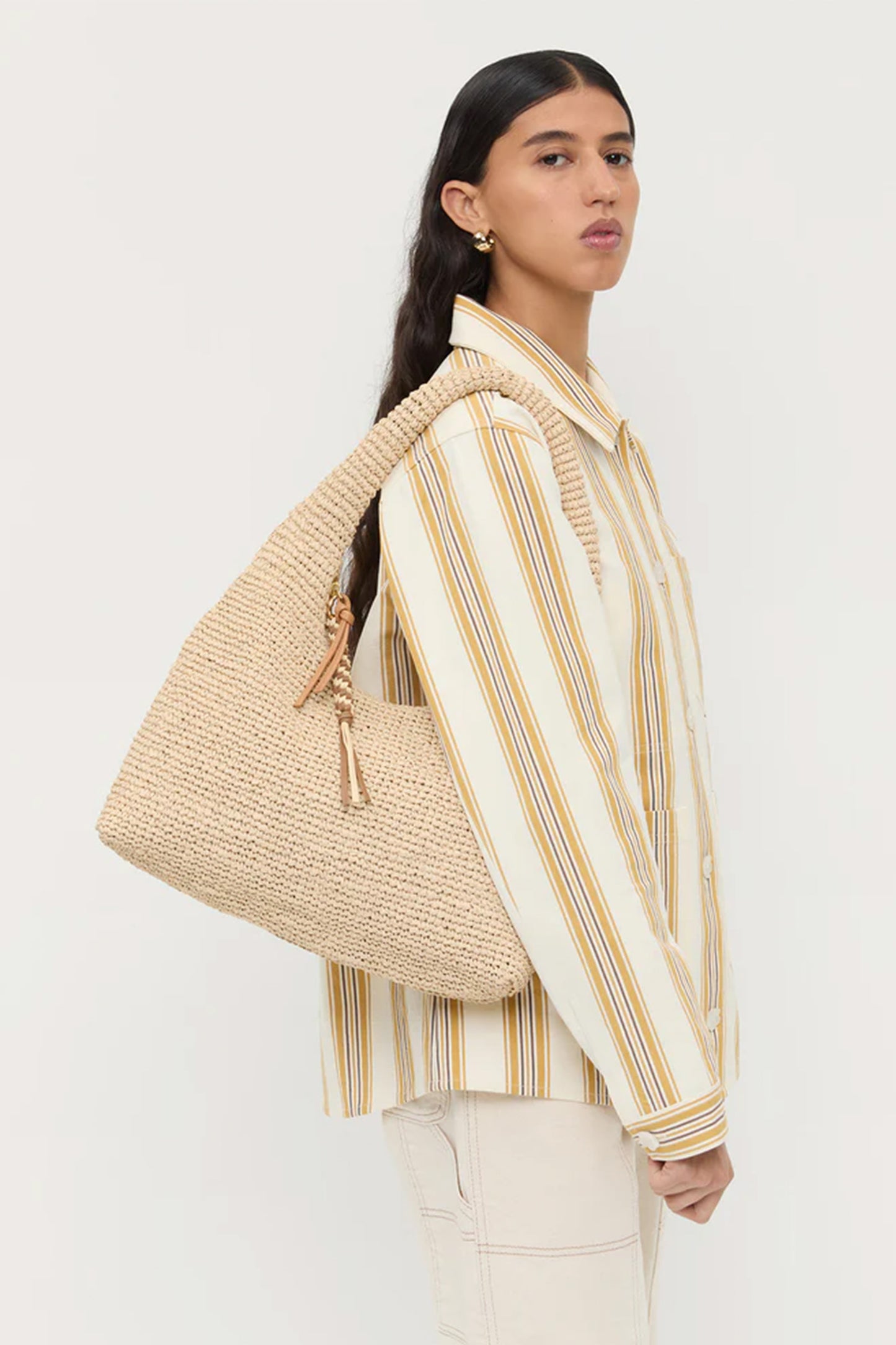 Willow Natural Woven Hobo Bag