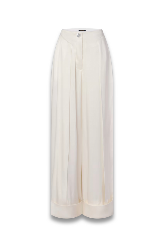 Wide Leg Pants With Large Cuffs