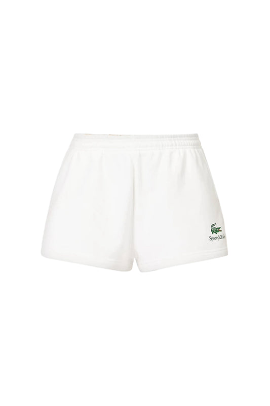 X Lacoste Disco Brand-Print Cotton-Jersey Shorts