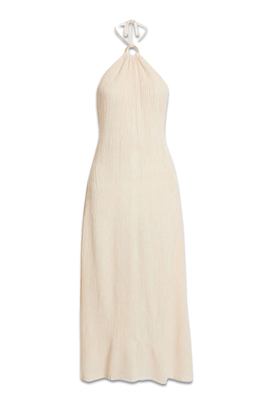Lana Plissé Bamboo and Silk-blend Midi Dress