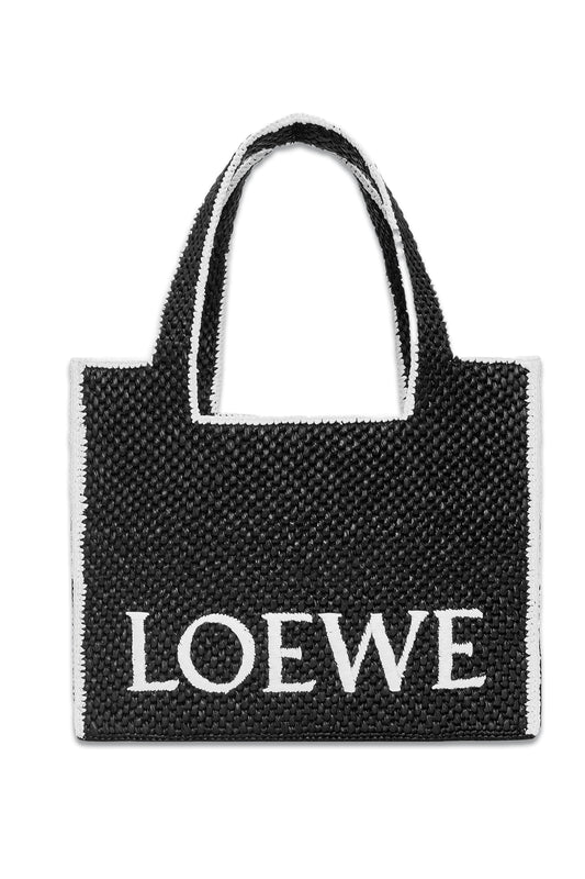 Large Font Tote In Raffia