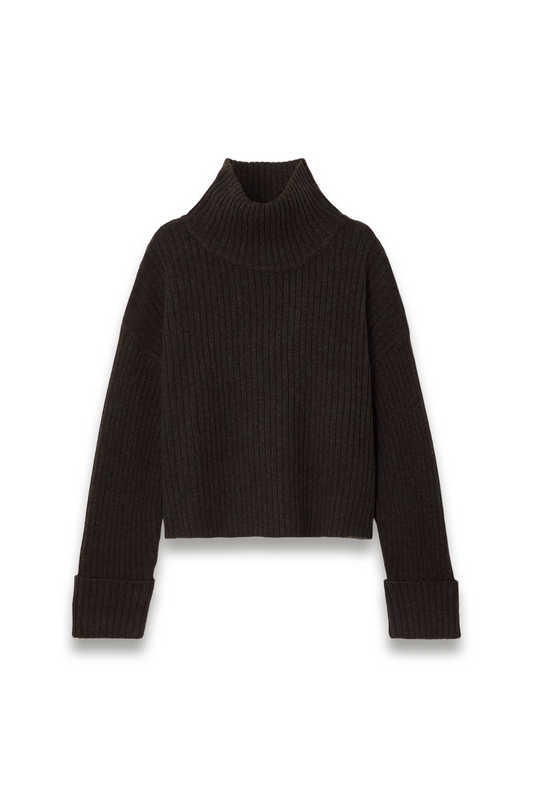 Galway Ribbed Cashmere Turtleneck Sweater