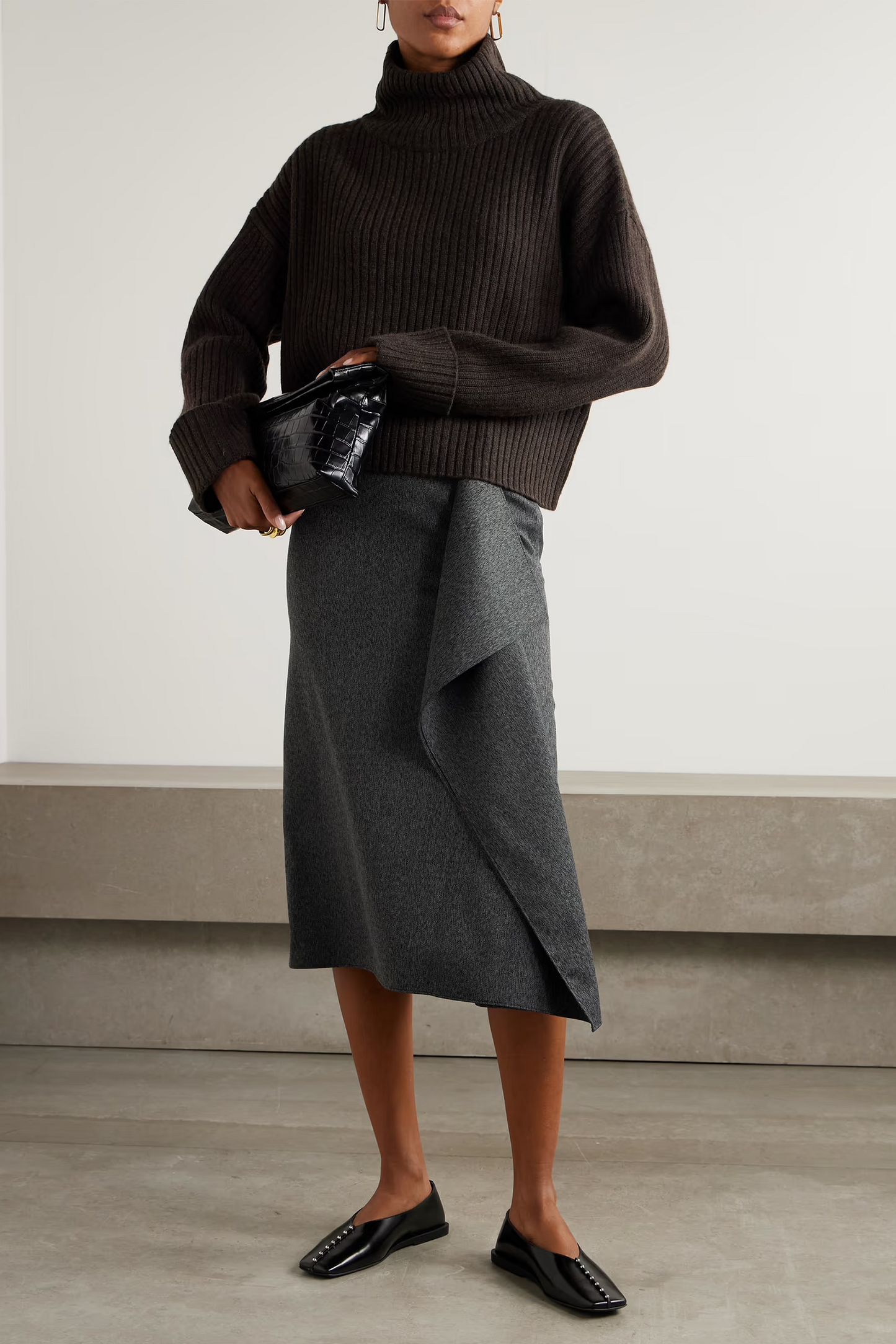 Galway Ribbed Cashmere Turtleneck Sweater