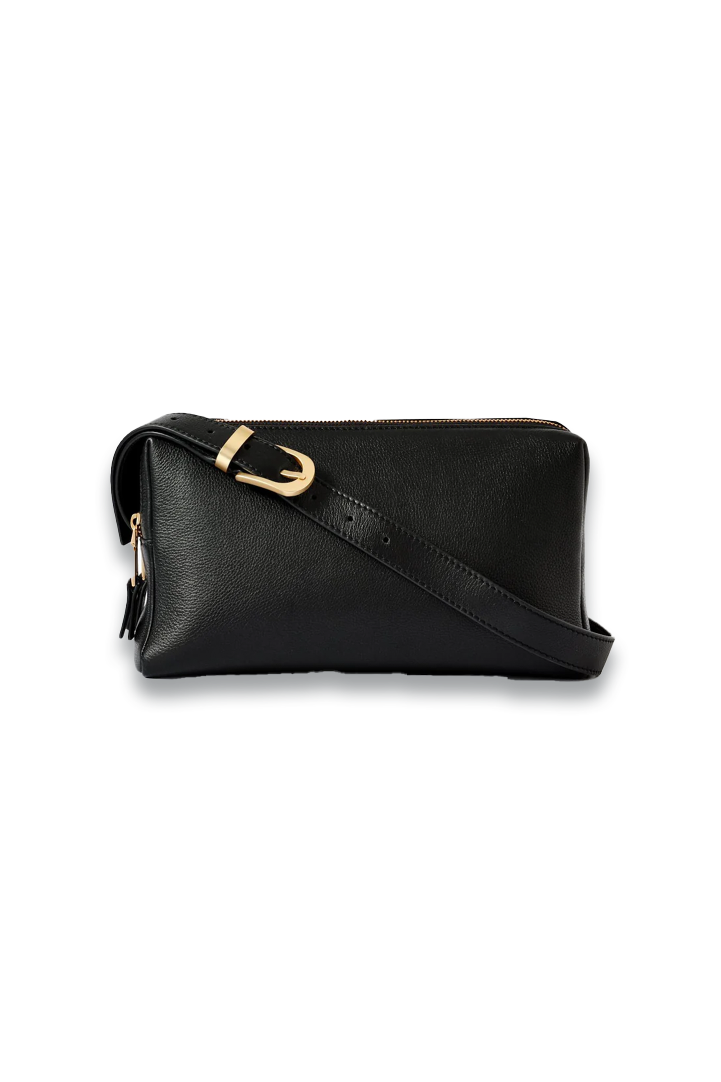 Safi Black Leather Shoulder Bag