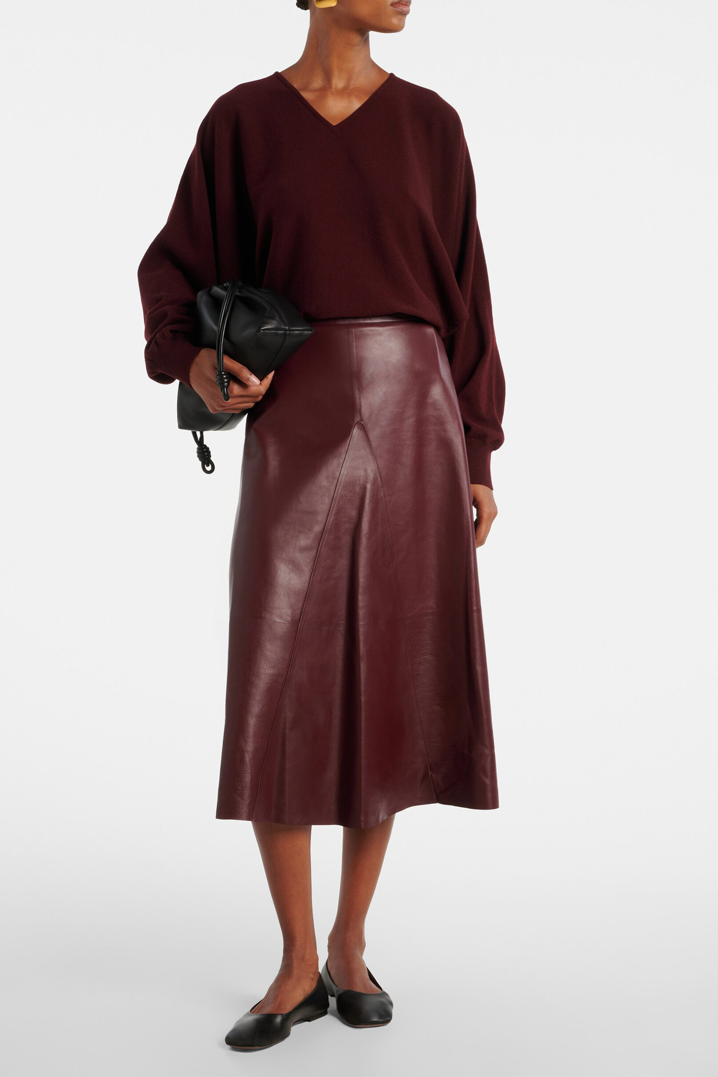 Leather Midi Skirt