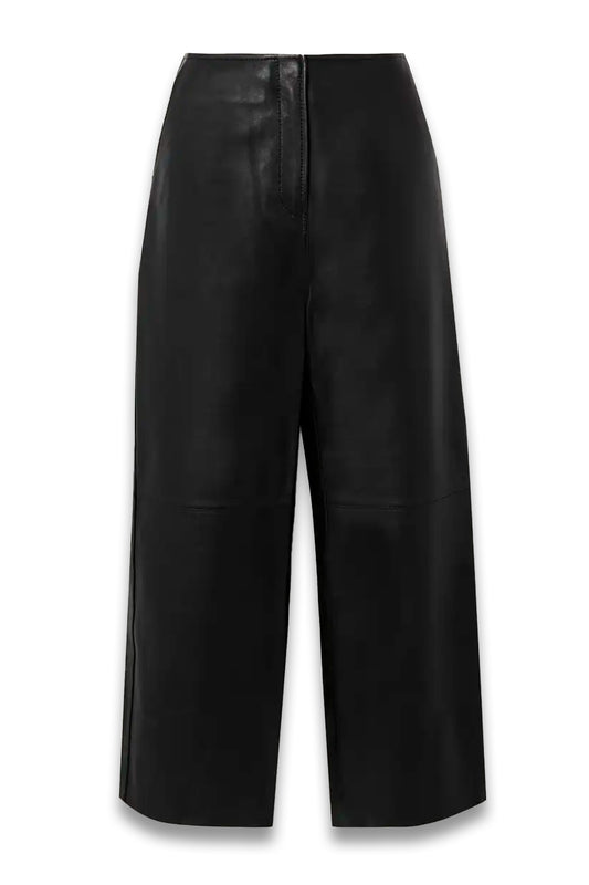 + NET SUSTAIN paneled leather wide-leg pants