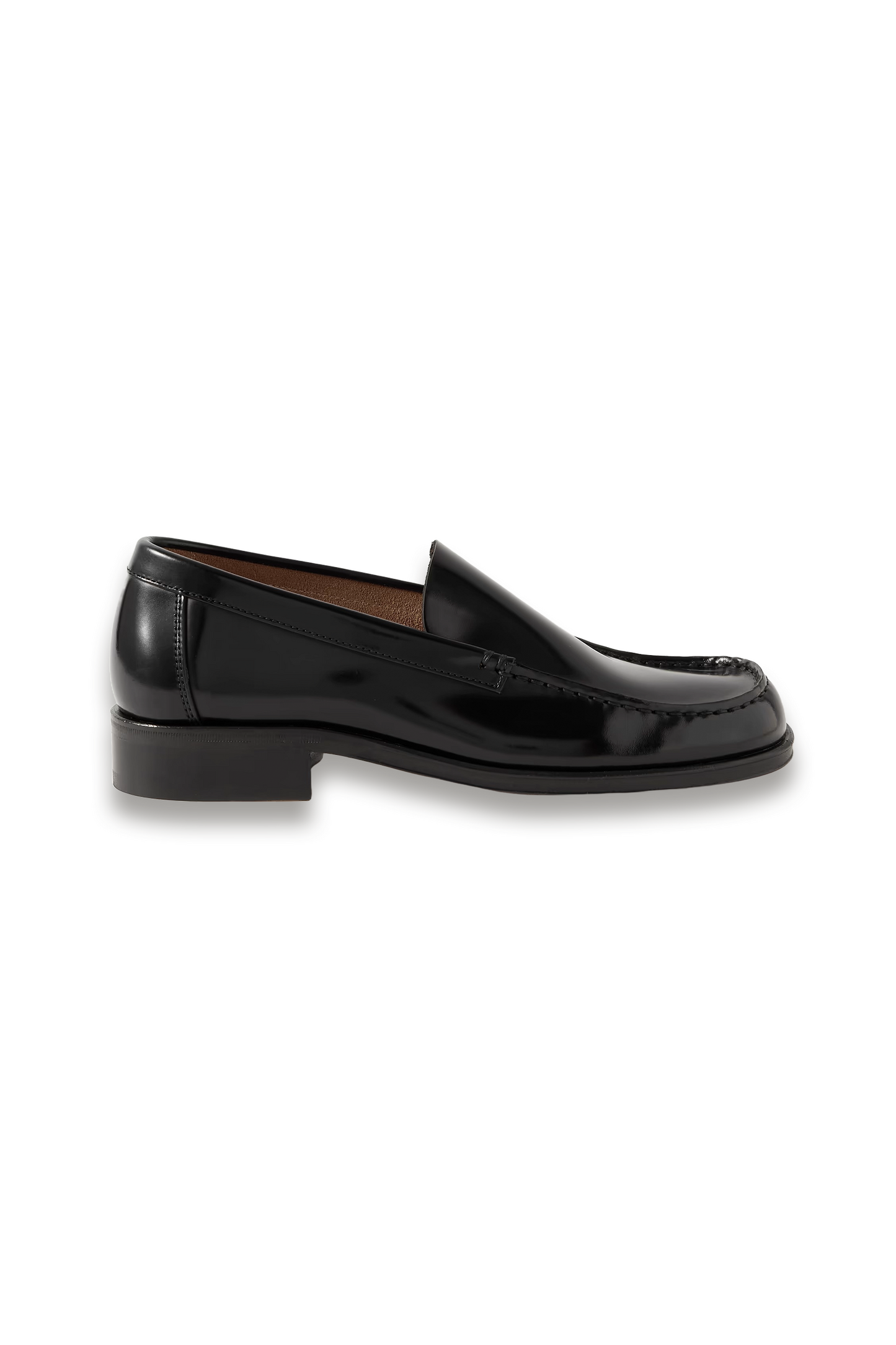 Glossed Leather Loafers