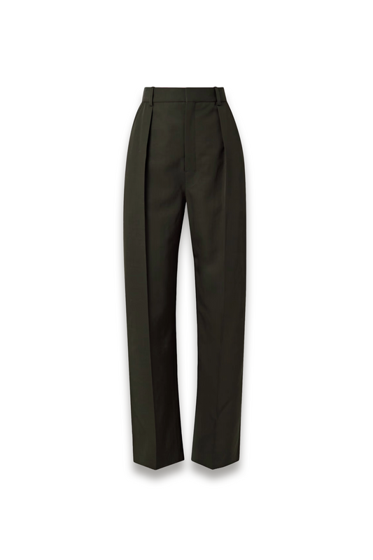 Pleated Wool-blend Twill Pants