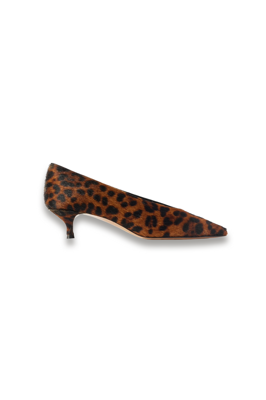 Babouche Leopard-Print Calf Hair Pumps