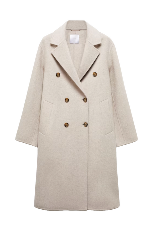 Handmade Light/Pastel Grey Oversized Wool Coat