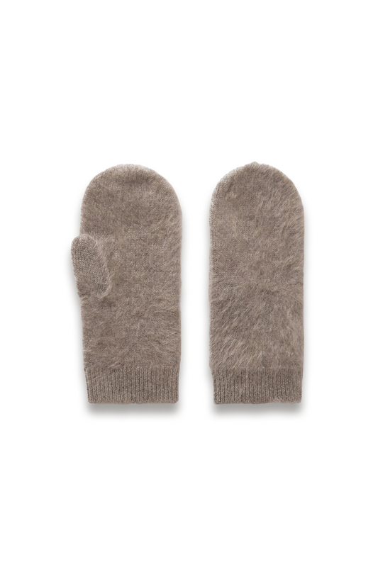 Brushed-Cashmere Mittens