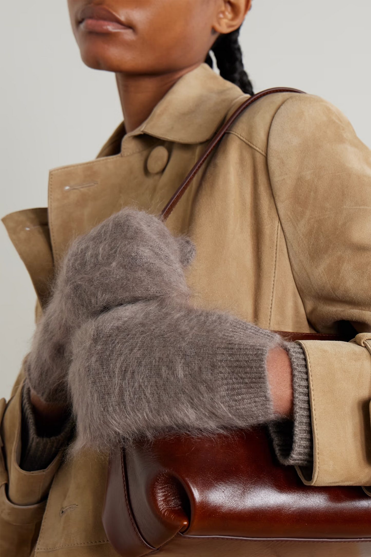 Brushed-Cashmere Mittens