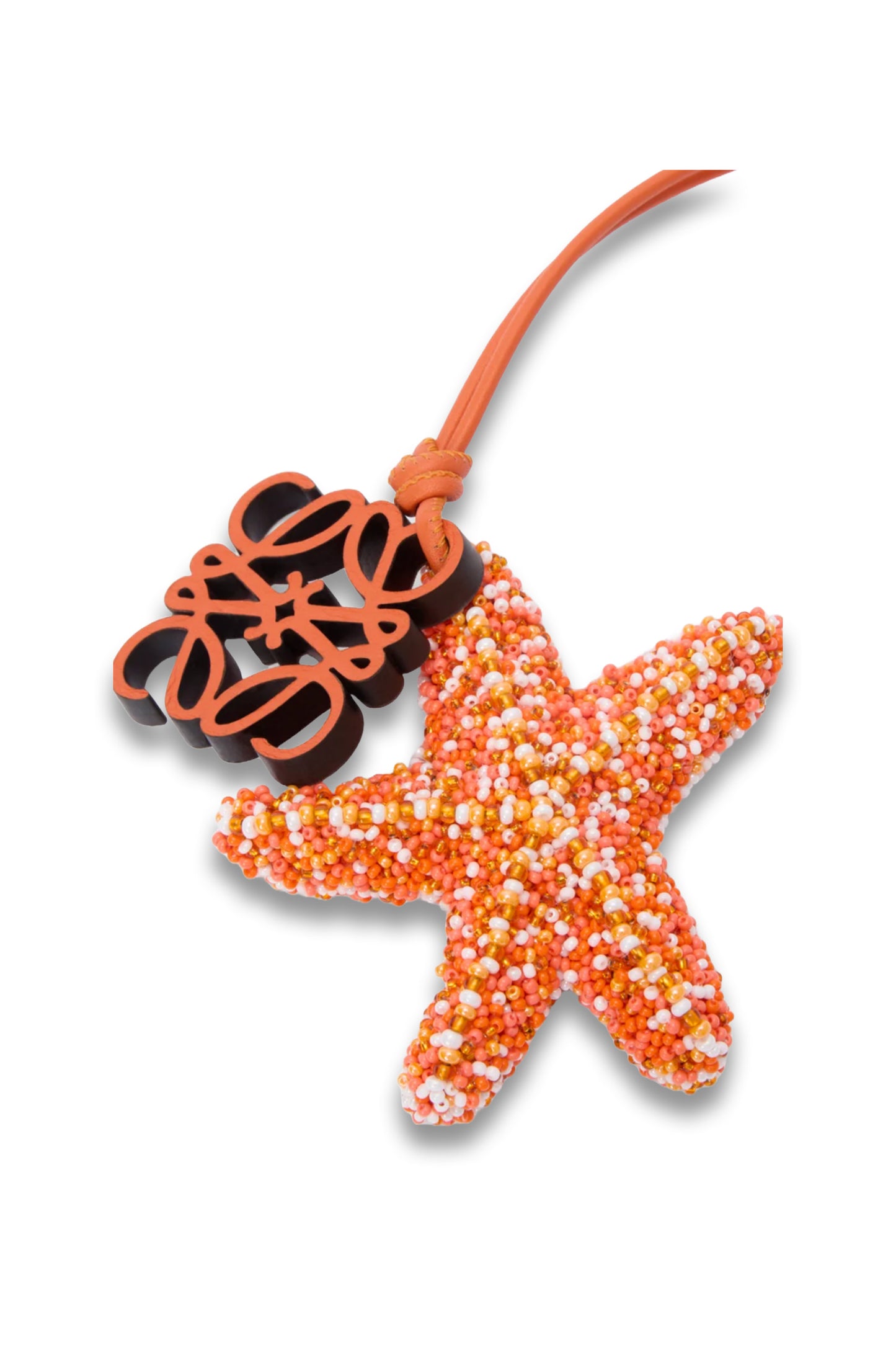 Star Anagram Charm In Beads and Calfskin