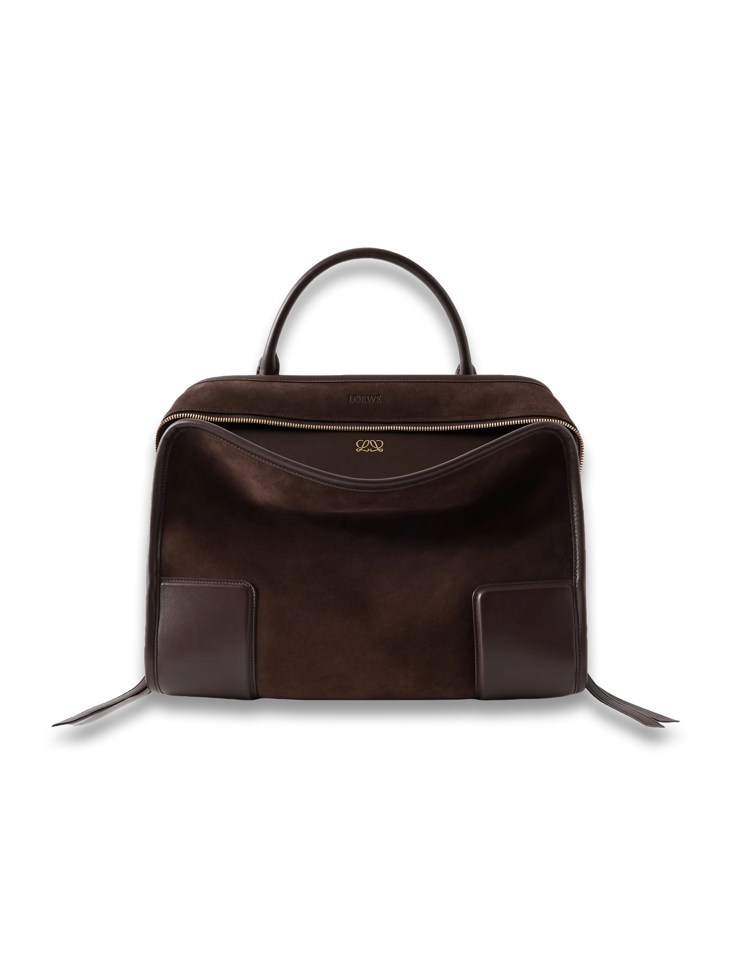 Amazona Leather-trimmed Suede Tote